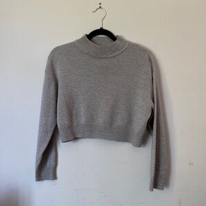 Sweater grey, crop top, xs, h&m